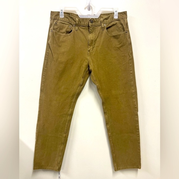 LEVI’S 502 Men’s beige Taper Fit Corduroy Pants 36x 32 - Picture 1 of 11